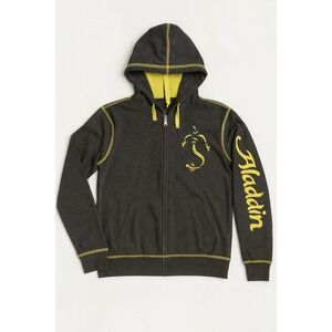 RARE Disney Aladdin Hoodie Men's Small Genie Lamp Embroidered‎ 90s Vintage Style